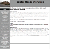 Tablet Screenshot of exeterheadacheclinic.org.uk